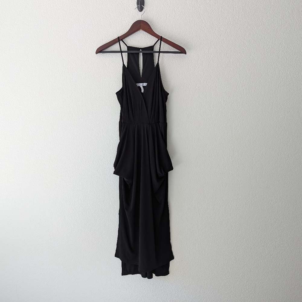 BCBGeneration Little Black‎ Sleeveless Midi Cocktail Pockets Dress XS
